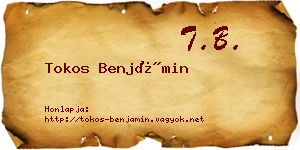 Tokos Benjámin névjegykártya