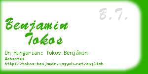 benjamin tokos business card